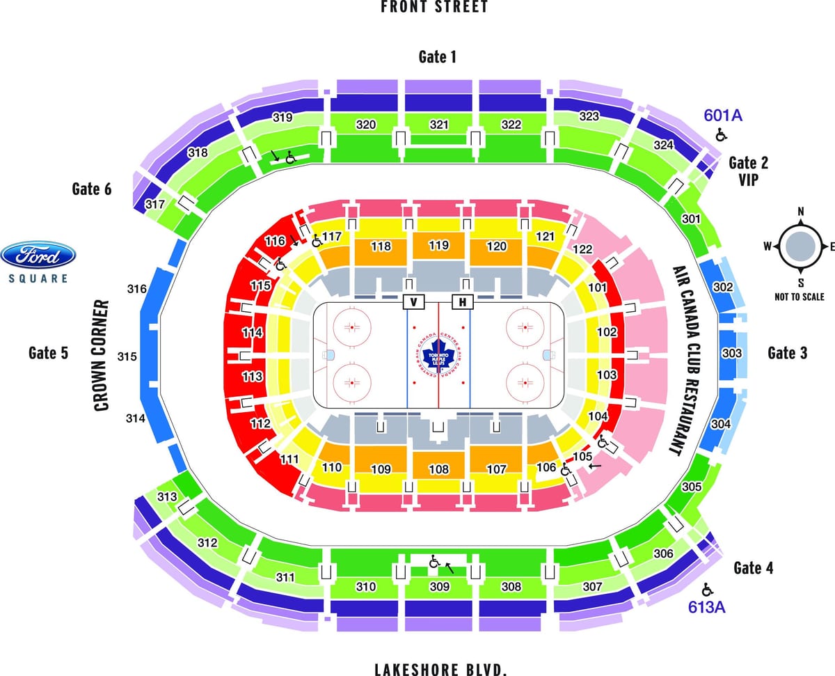 Žemėlapis Air Canada Centre - ACC