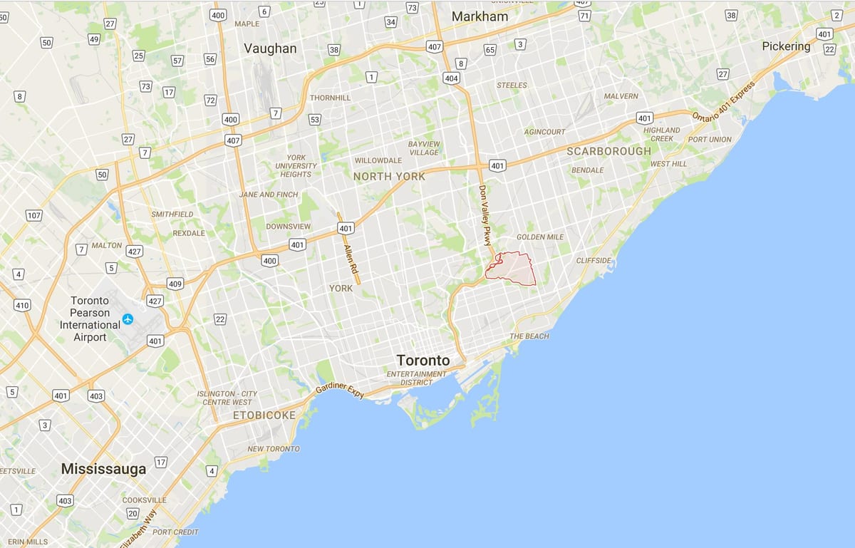 Žemėlapis Kamanos Kelias rajono Toronto