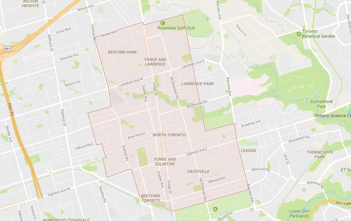 Žemėlapis Šiaurės kaimynystės Toronto