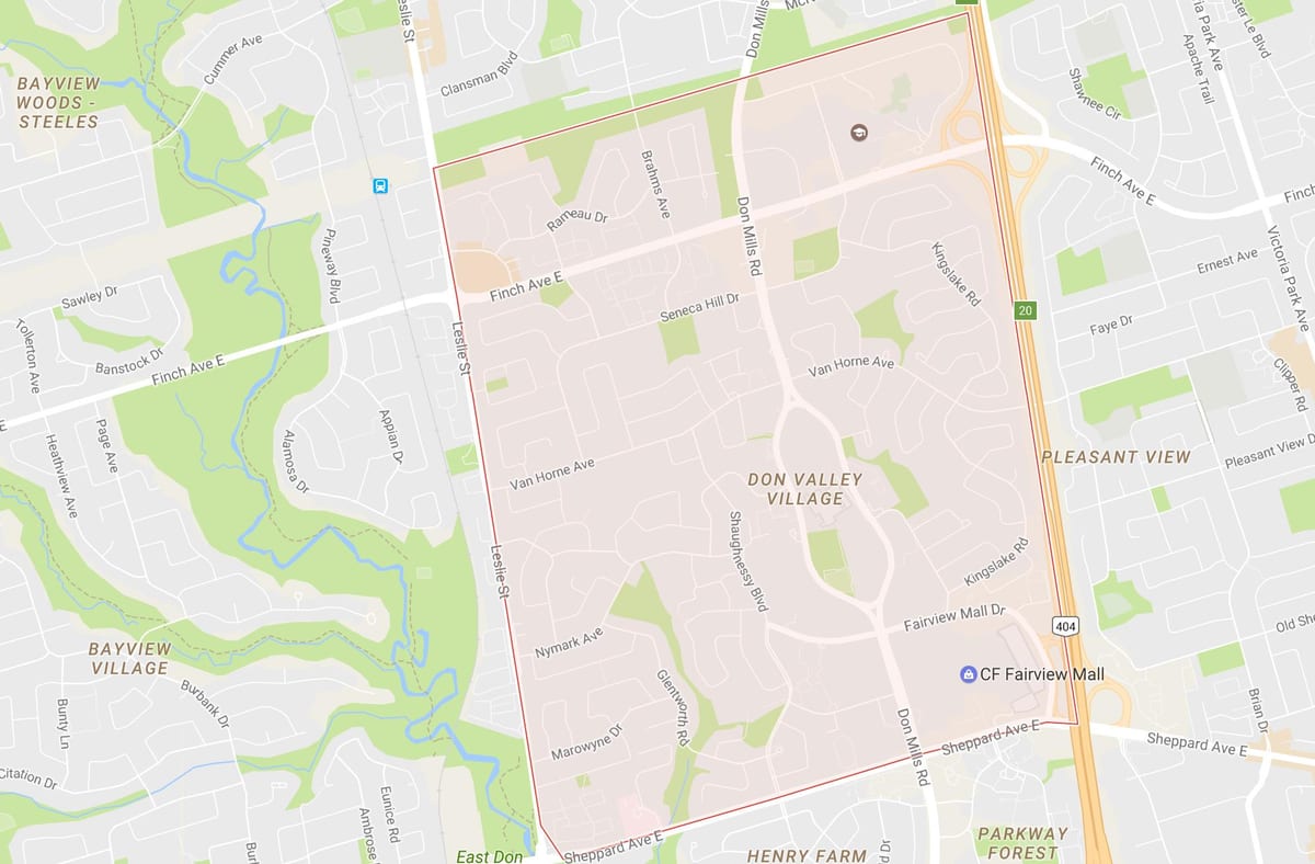 Žemėlapis žemės Riešutų kaimynystės Toronto