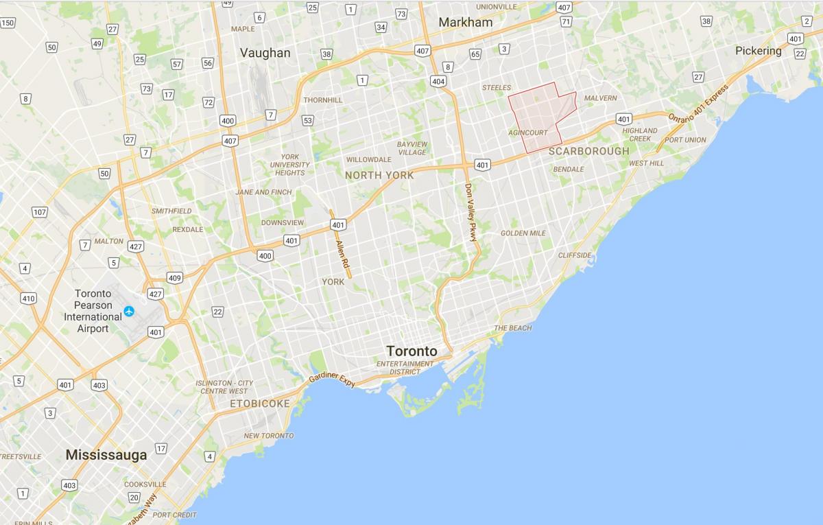 Žemėlapis Agincourt rajono Toronto