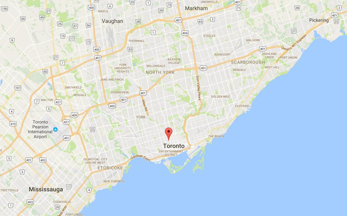 Žemėlapis Discovery Rajono apylinkės Toronto