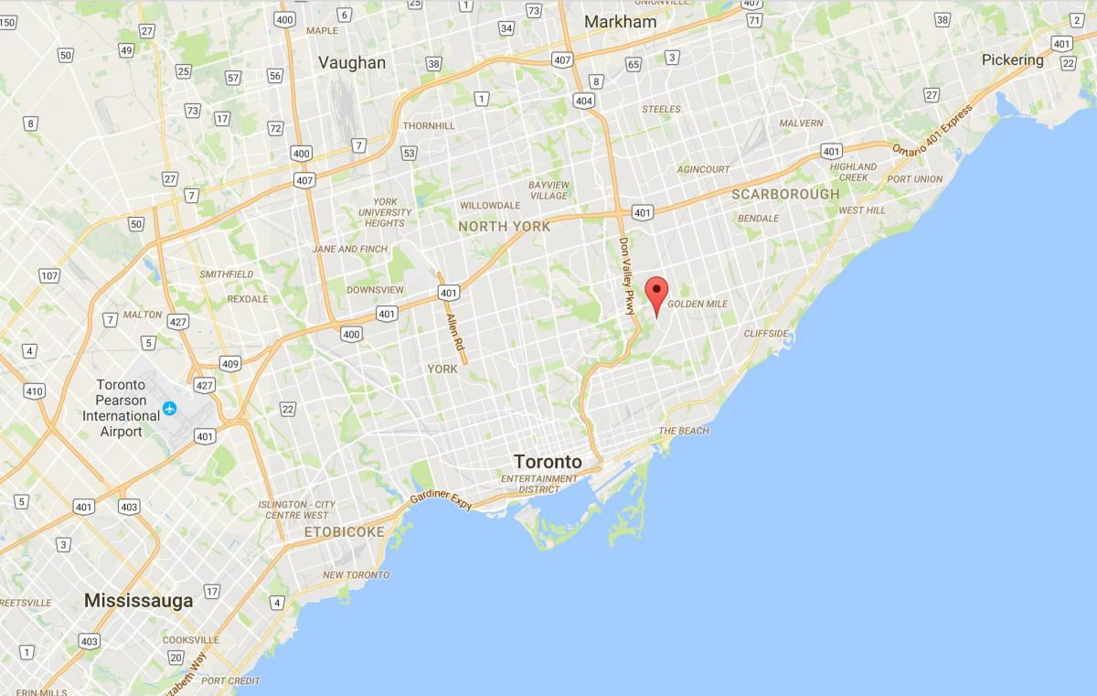 Žemėlapis Bermondsey rajone Toronto