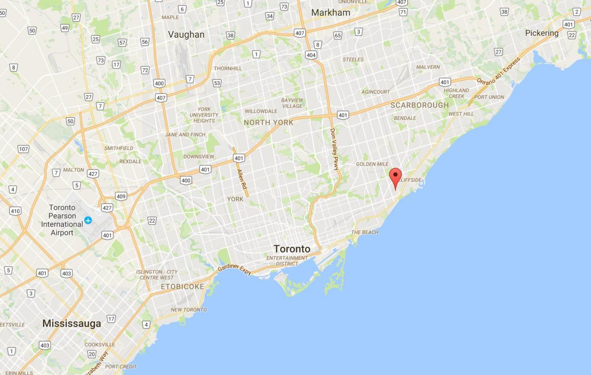 Žemėlapis Beržo Uolos Aukštis rajono Toronto