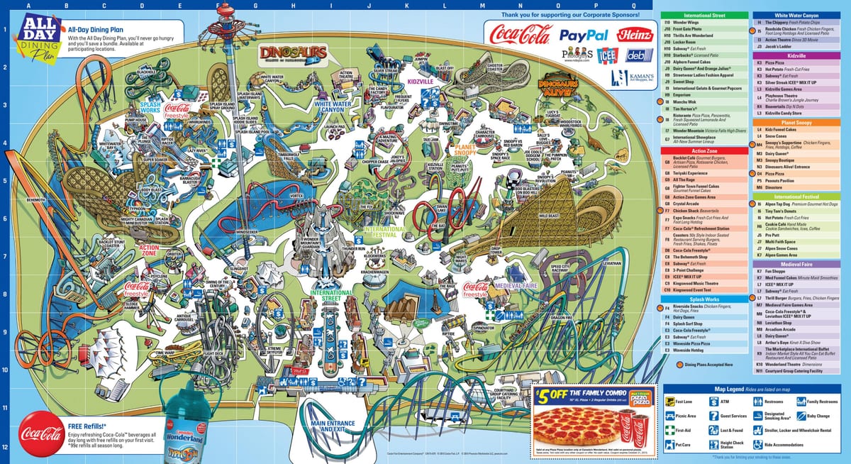 Žemėlapis Canada ' s wonderland