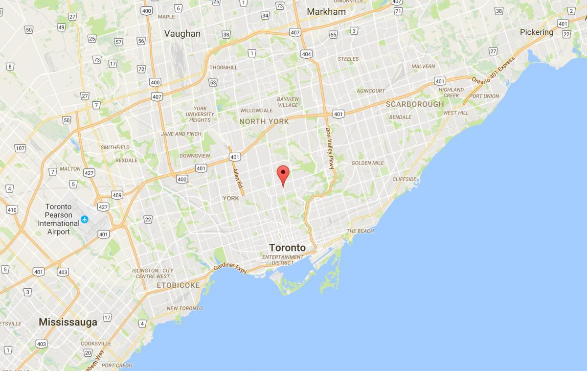 Žemėlapis Davisville Kaimas rajono Toronto