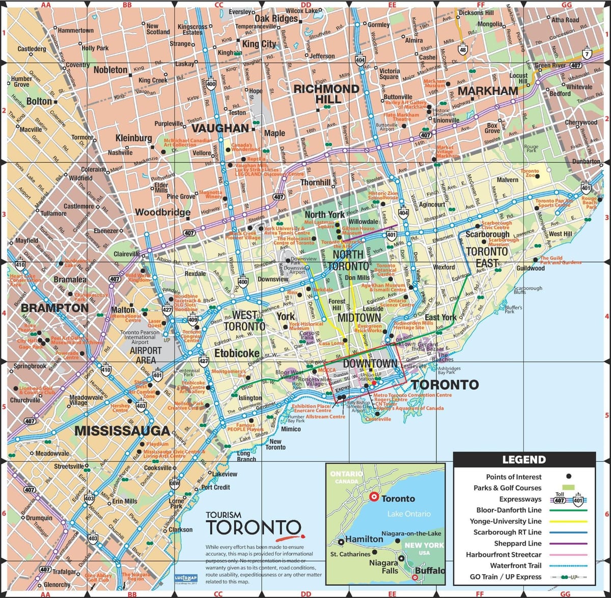 Žemėlapis Greitkeliuose Toronto
