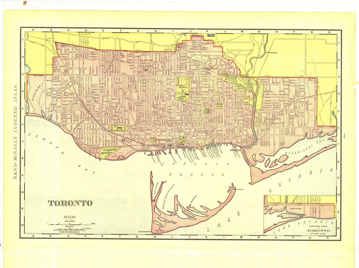 Žemėlapis istorinę Toronto