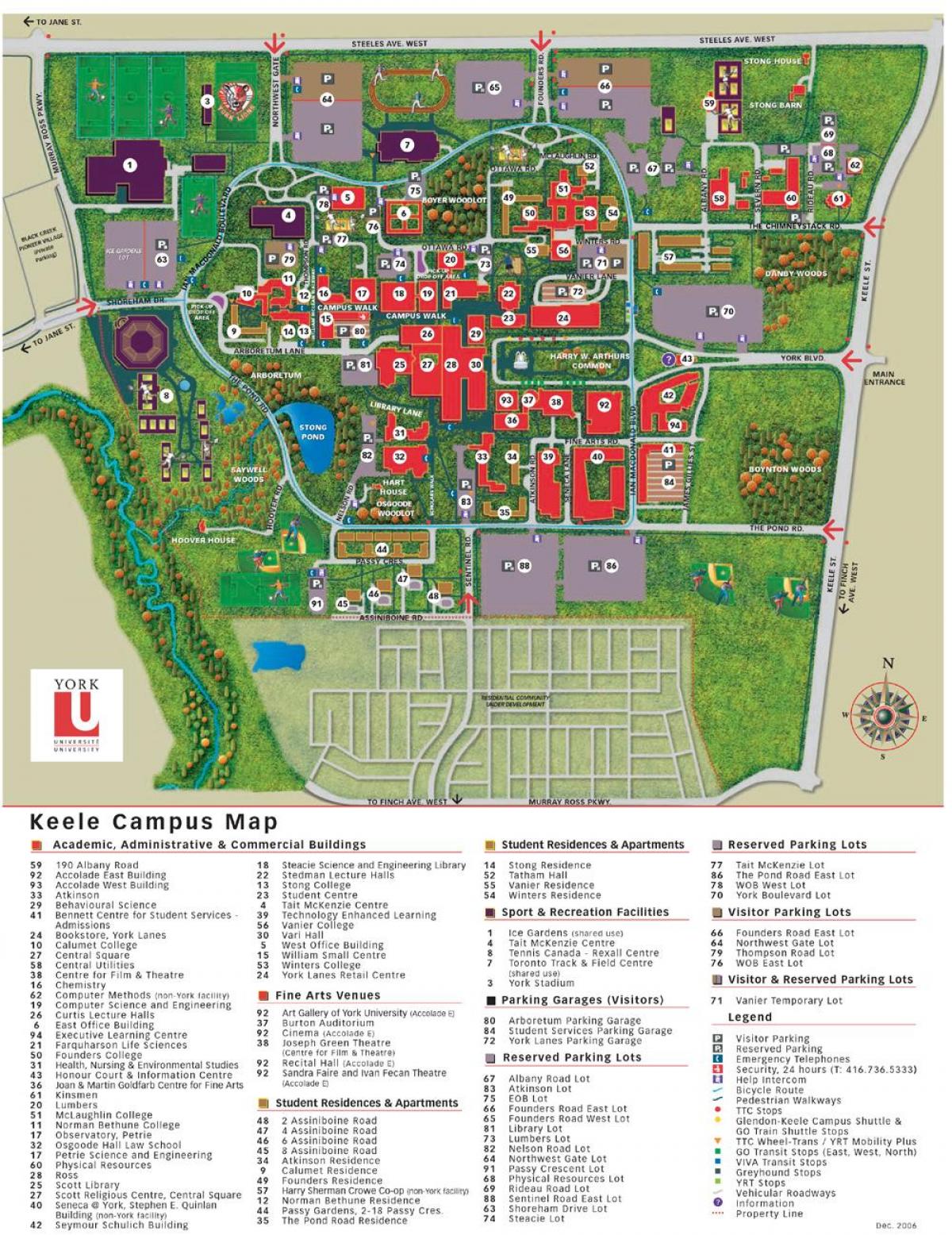 Žemėlapis Jorko universiteto keele universiteto