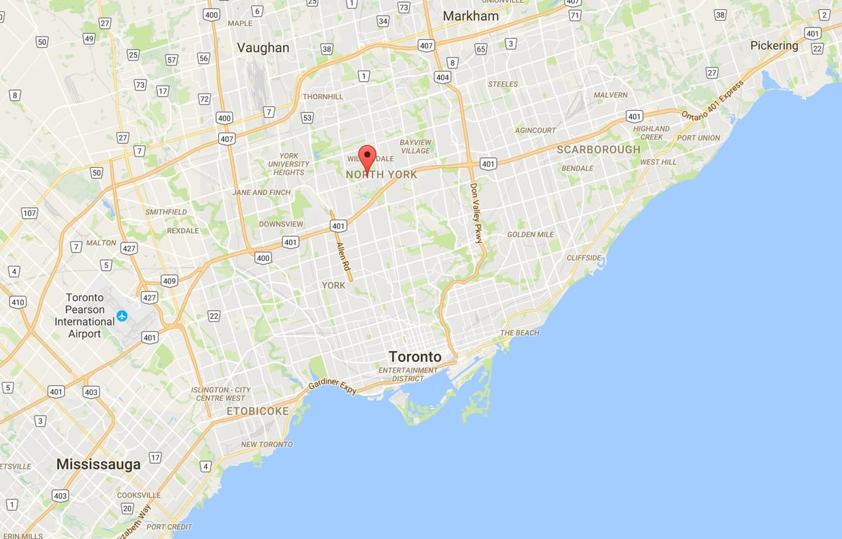 Žemėlapis Lansing rajono Toronto