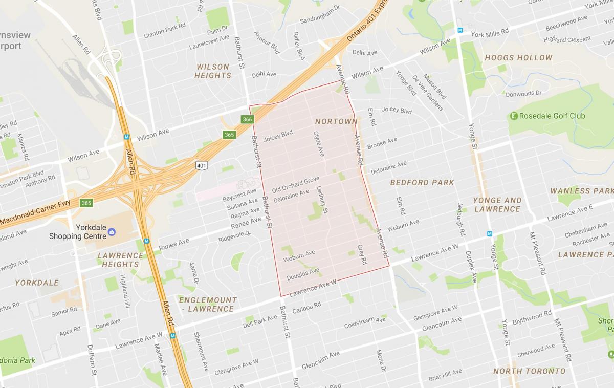 Žemėlapis Ledbury Parko kaimynystės Toronto