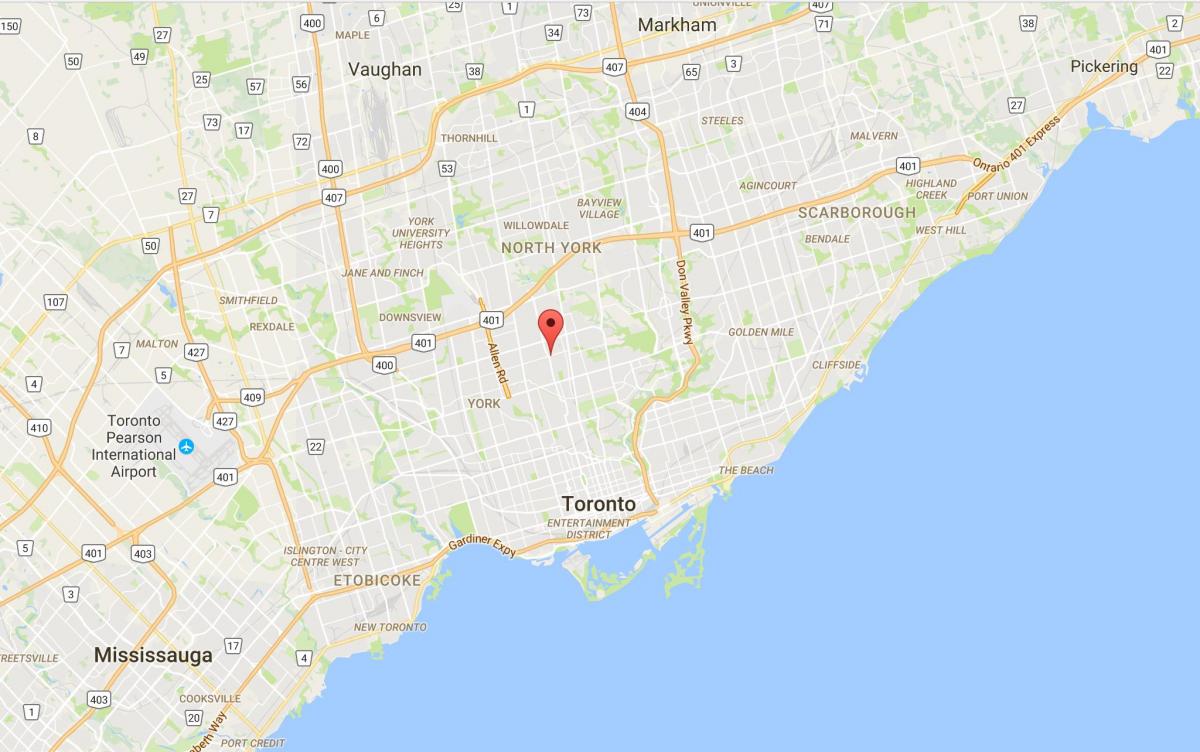 Žemėlapis Lytton Park rajone Toronto
