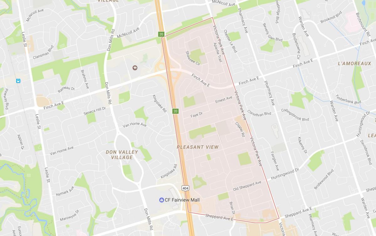 Žemėlapis Malonus Vaizdas kaimynystės Toronto