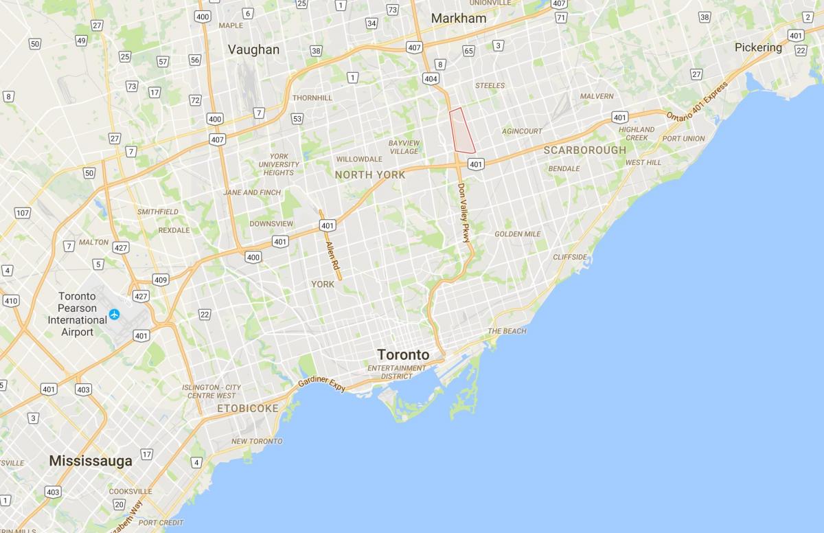 Žemėlapis Malonus Vaizdas rajono Toronto