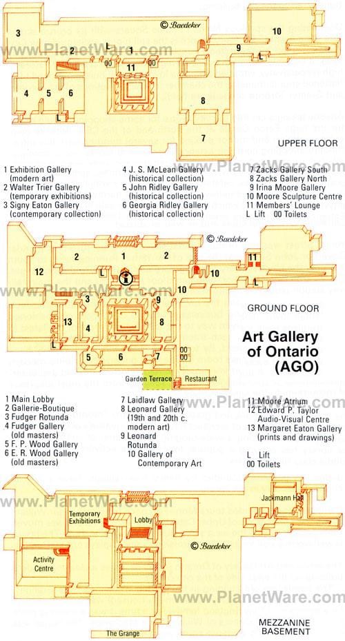 Žemėlapis Meno Galerijos Ontarijas
