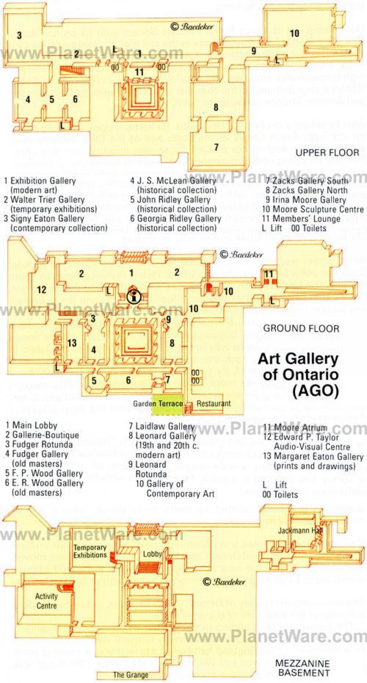 Žemėlapis Meno Galerijos Ontarijas