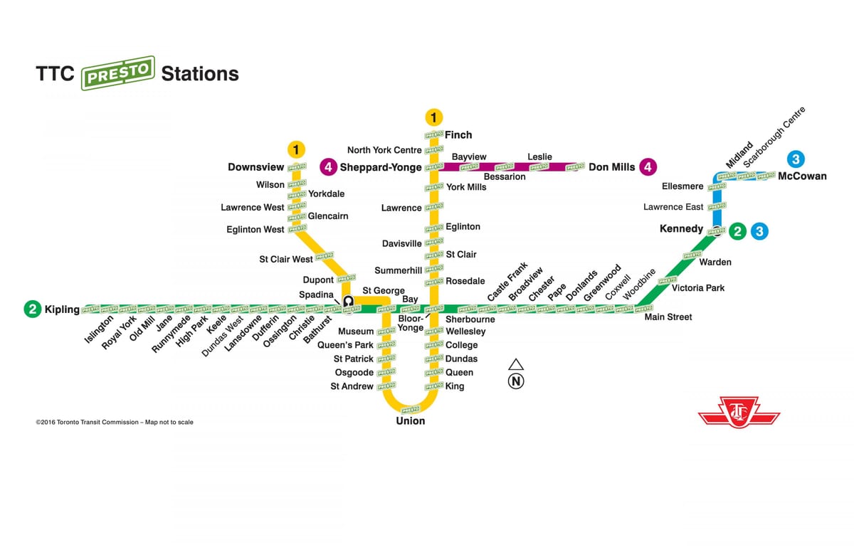 Žemėlapis presto stočių TTC