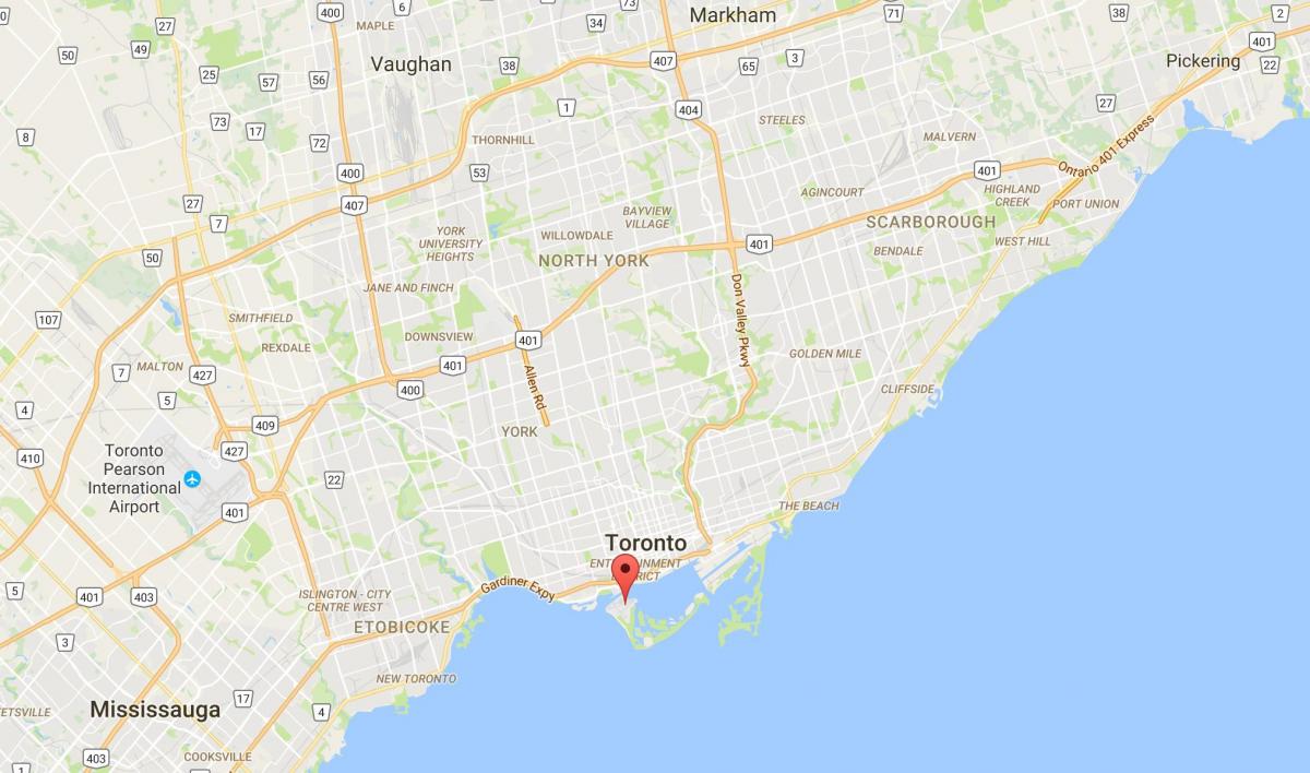 Žemėlapis rajono Toronto Salos rajono Toronto
