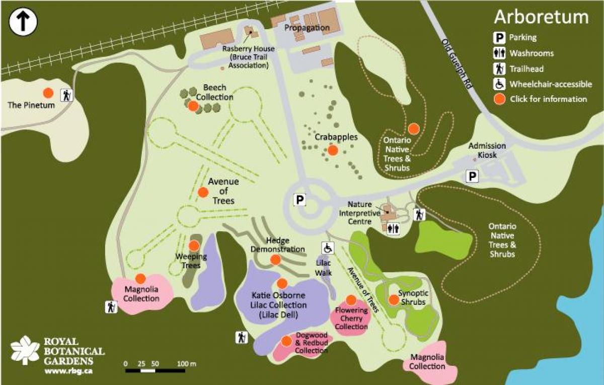 Žemėlapis RBG Arboretum