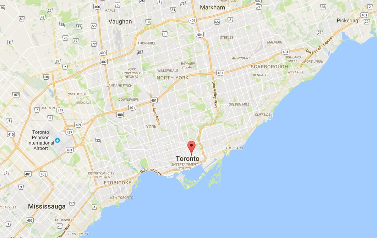 Žemėlapis Sodo Rajono Toronto