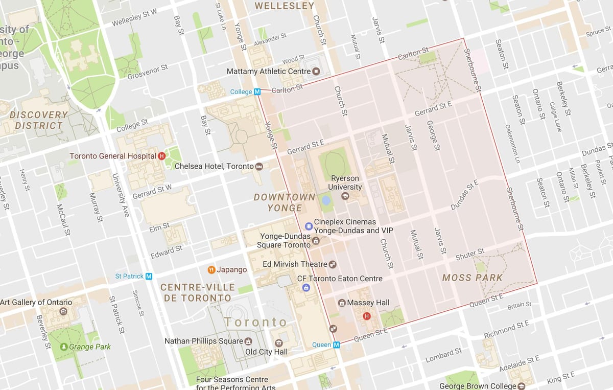 Žemėlapis Sodo Rajono Toronto City