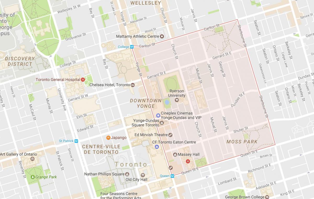 Žemėlapis Sodo Rajono Toronto City
