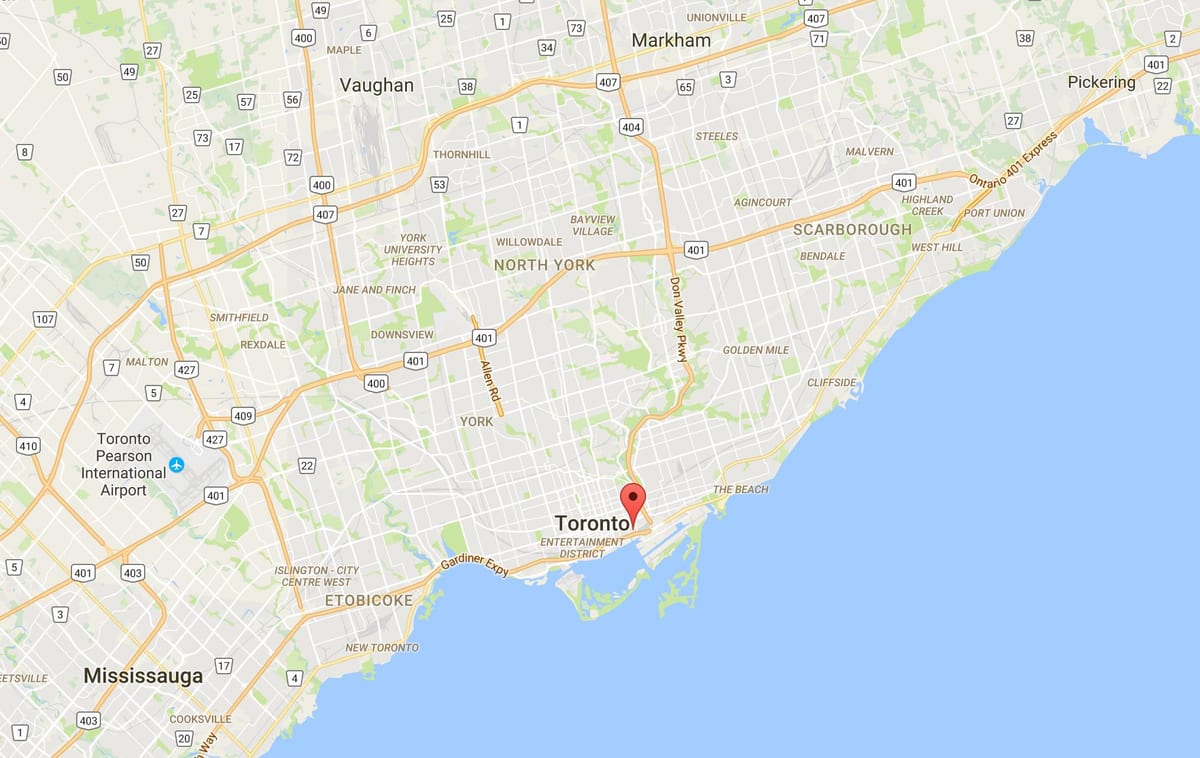 Žemėlapis Varykla Rajono apylinkės Toronto