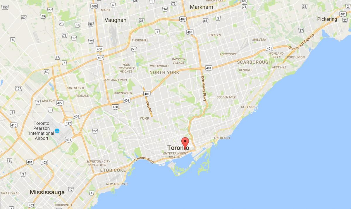 Žemėlapis St. Lawrence rajone Toronto
