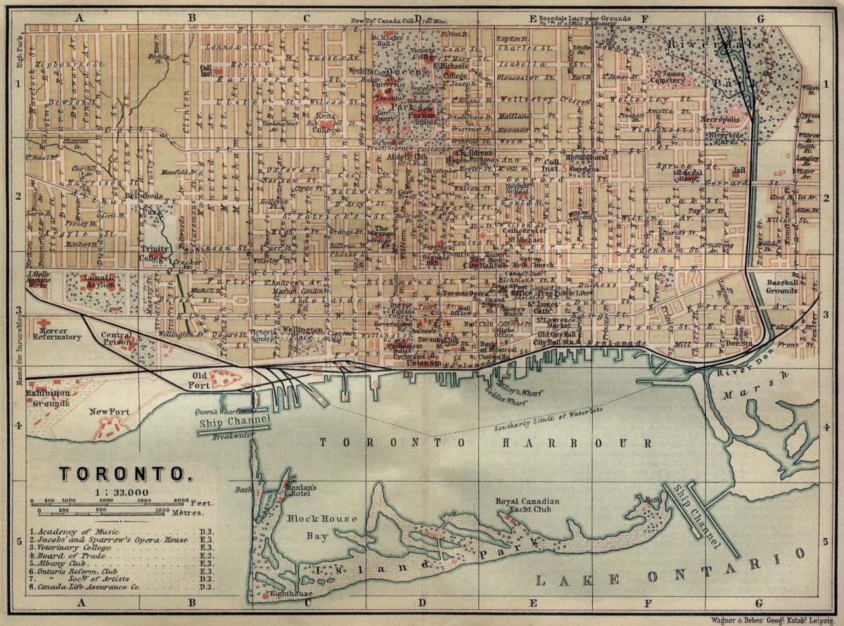 Žemėlapis Toronto 1894
