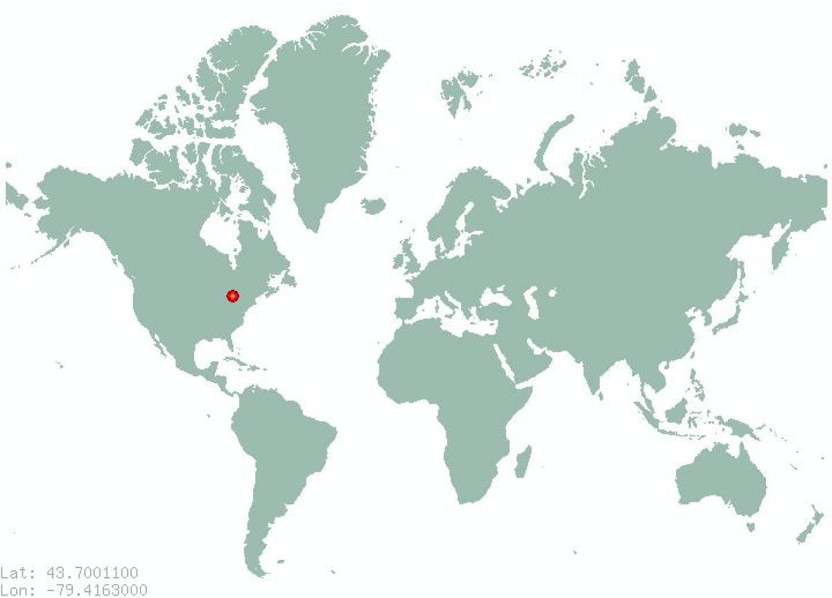 Žemėlapis Toronto pasaulio