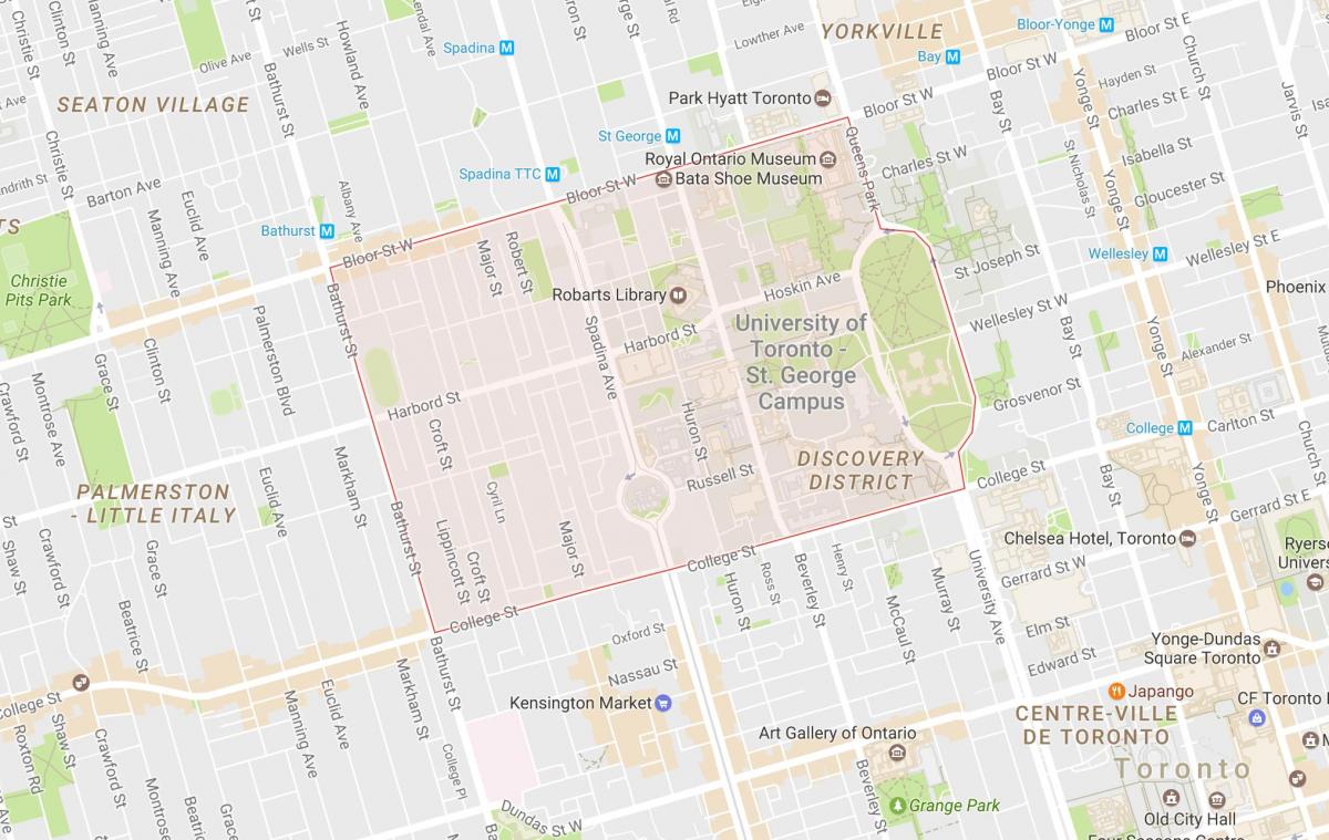 Žemėlapis Toronto Universitetas