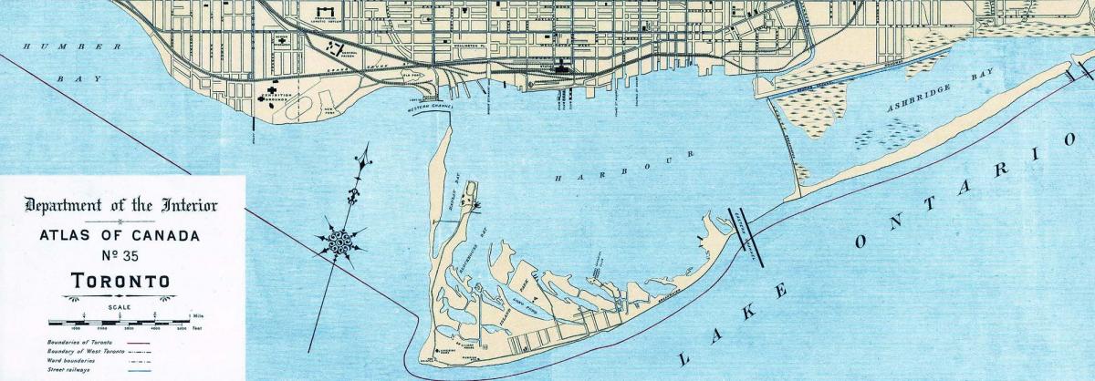 Žemėlapis Toronto Uosto 1906