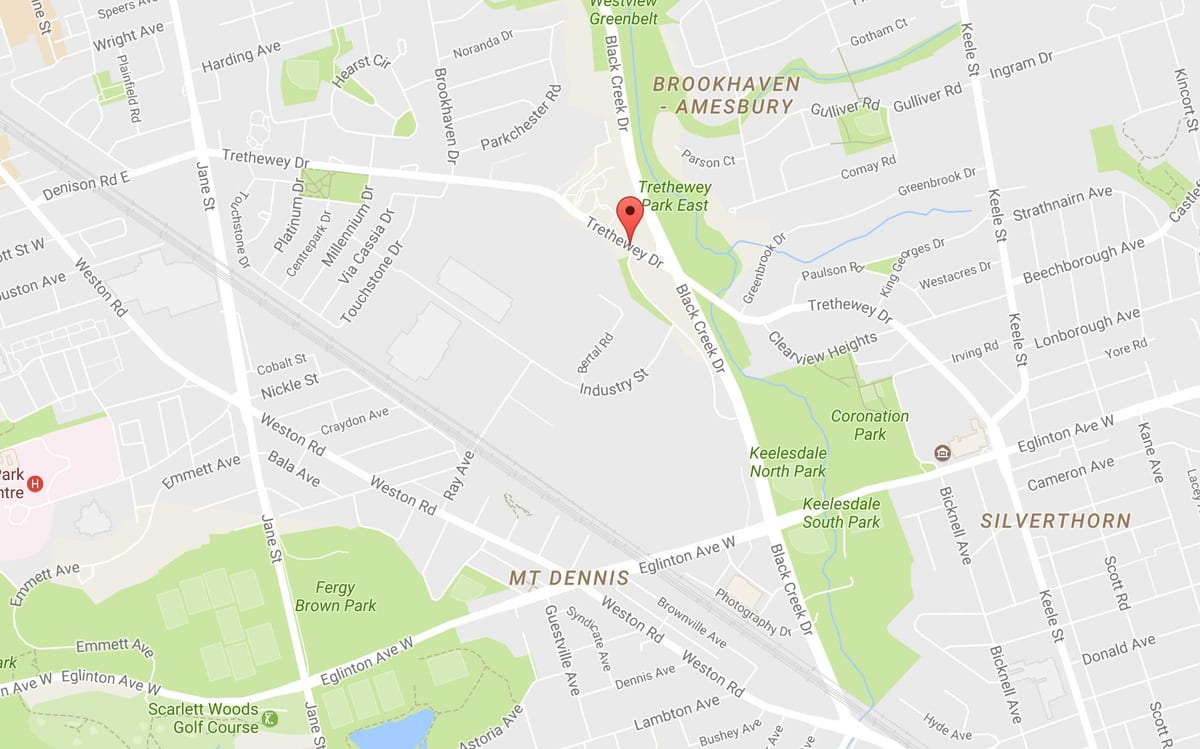 Žemėlapis Trethewey ratai Toronto