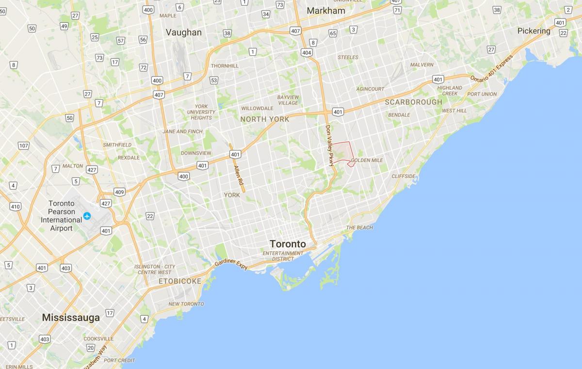 Žemėlapis Victoria Kaimas rajono Toronto