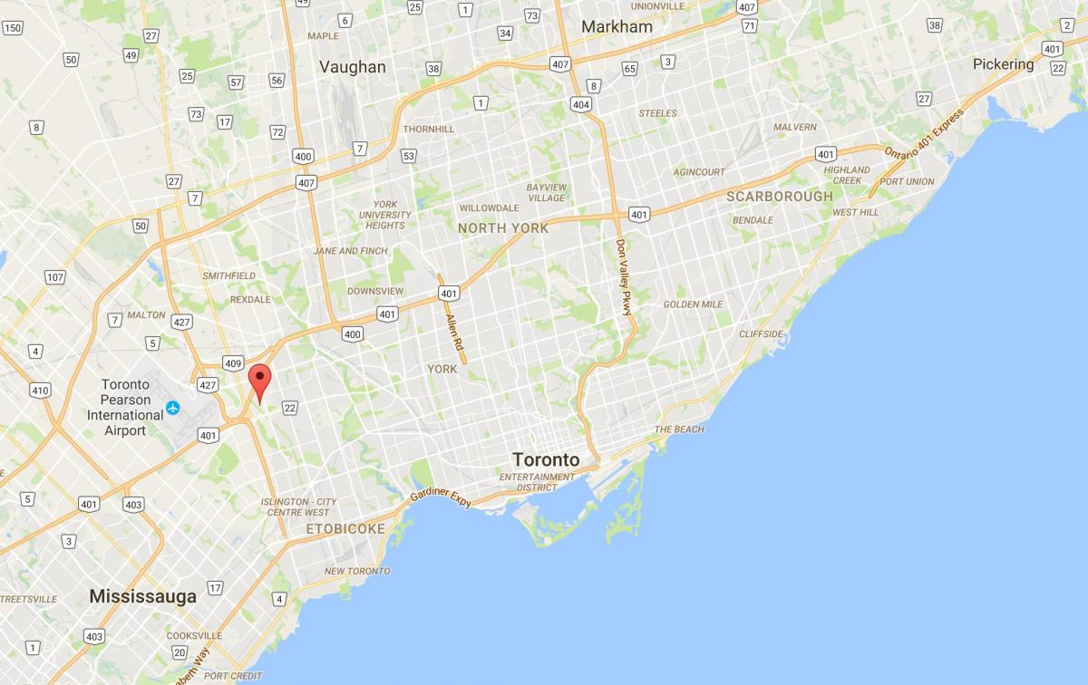 Žemėlapis Willowridge rajono Toronto