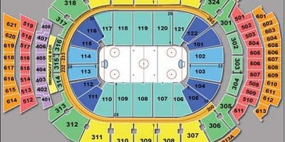 Žemėlapis Air Canada Centre krėslų - ACC
