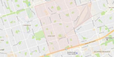 Žemėlapis Agincourt kaimynystės Toronto