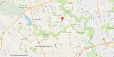 Žemėlapis Albion kelių Toronto