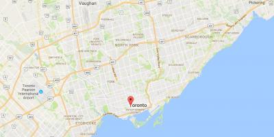 Žemėlapis Alexandra park rajone Toronto
