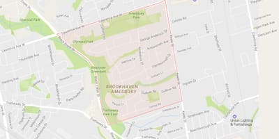 Žemėlapis Amesbury kaimynystės Toronto