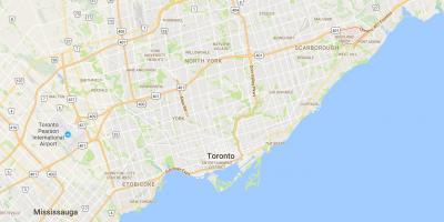 Žemėlapis Aukštaitijos Creek rajono Toronto