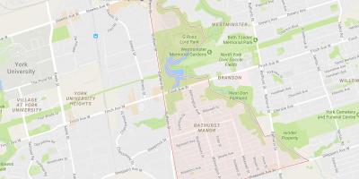 Žemėlapis Bathurst Dvaro kaimynystės Toronto