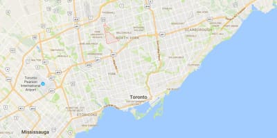 Žemėlapis Bathurst Dvaro rajono Toronto
