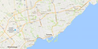 Žemėlapis Bathurst Dvaro rajono Toronto