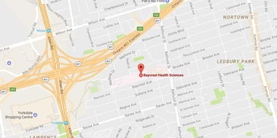 Žemėlapis Baycrest Sveikatos Mokslų Toronto