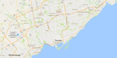 Žemėlapis Bayview Kaimas rajono Toronto