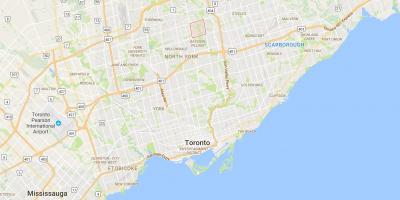 Žemėlapis Bayview Miškai – Steeles rajono Toronto