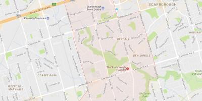 Žemėlapis Bendale kaimynystės Toronto