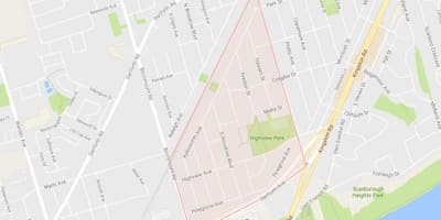 Žemėlapis Beržo Uolos Aukštis kaimynystės Toronto