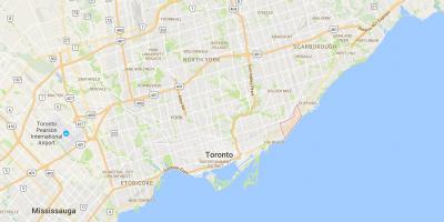 Žemėlapis Beržo Uolos rajone Toronto